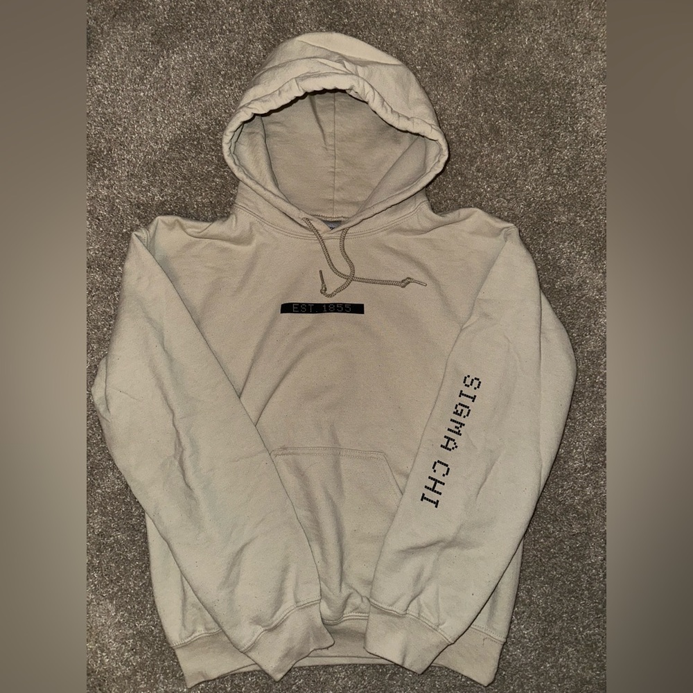 Sigma Chi fraternity tan hoodie